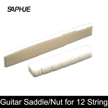 Komplekt 12 Stringid Akustiline Kitarr Luu Silla Sadul Nut Folk guitar 49mm / 76mm Guitarra Varuosad
