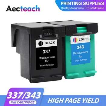 Aecteach ühilduv Ink Cartridge jaoks hp337 hp343 asendada HP 337 343 Photosmart C4180 C4190 2575 8050 D5160 Deskjet 6940