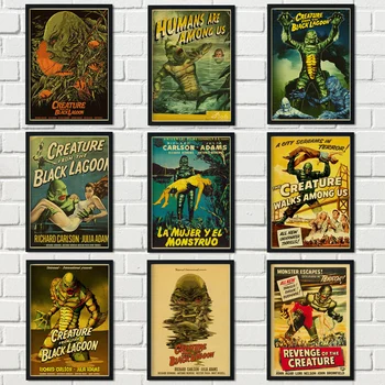 American Horror Filmi Creature black lagoon Retro Plakatid Kvaliteediga Plakatid Seina Maali Kunst Decor Lõuend Seina kleebis