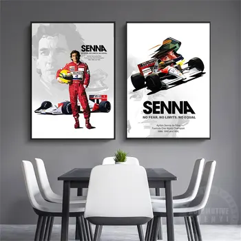 F1 Racer Formula 1 Portree Maailmameister Plakat Meeskond Teenetemärgi Graffiti Art Decor Maali Ruumi Seina Canvas Poster