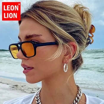 LeonLion 2022 Vintage Päikeseprillid Naistele Double Beam Prillid Naised/Mehed Luksus Brand Prillid Naistele, UV400 Gafas De Sol Hombre
