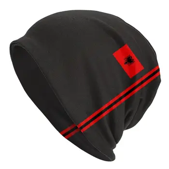 Albaania Lipu Triip Skullies Beanies Mütsid Meestele, Naistele, Unisex Jahe, Talvel Soe Müts Koo Täiskasvanud Albaania Patriootliku Kapoti Mütsid