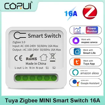 CoRui Tuya Zigbee3.0 Mini Smart Hub, Switch Gateway Toetama Kaks Teed Control Kaugjuhtimispuldi Töö Smart Elu Alexa Google Kodu