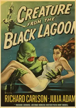 American Horror Filmi Creature black lagoon Retro Plakatid Kvaliteediga Plakatid Seina Maali Kunst Decor Lõuend Seina kleebis Pilt 2