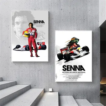 F1 Racer Formula 1 Portree Maailmameister Plakat Meeskond Teenetemärgi Graffiti Art Decor Maali Ruumi Seina Canvas Poster Pilt 2
