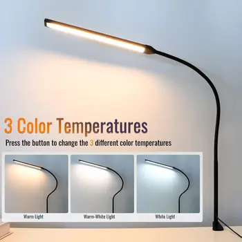 LED laualamp Eye-Hooldus Juhitava Lugemine Kerge Klamber 3 Transpordiliikide 10 Heledus Diming Tabel Lamp Office/Uuring/Töö Pilt 2
