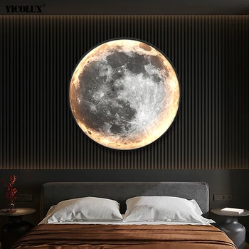 Kaug-Dimm Erilist Moon Disain Kaasaegse Uus LED Seina Lambid Elu-Söögituba Öö Magamistuba Korterid Baar Tuled sisevalgustus Pilt 2